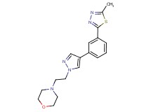 4-(2-{4-[3-(5-methyl-1,3,4-thiadiazol-2-yl)phenyl]-1H-pyrazol-1-yl}ethyl)morpholine