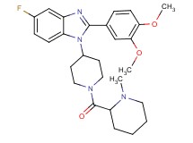 2-(3,4-dimethoxyphenyl)-5-fluoro-1-{1-[(1-methyl-2-piperidinyl)carbonyl]-4-piperidinyl}-1H-benzimidazole