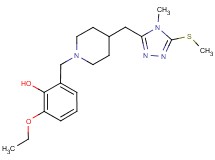 2-ethoxy-6-[(4-{[4-methyl-5-(methylthio)-4H-1,2,4-triazol-3-yl]methyl}piperidin-1-yl)methyl]phenol