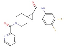 N-(3,4-difluorophenyl)-6-(2-pyridinylcarbonyl)-6-azaspiro[2.5]octane-1-carboxamide