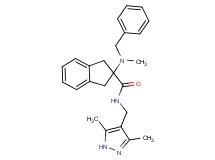 2-[benzyl(methyl)amino]-N-[(3,5-dimethyl-1H-pyrazol-4-yl)methyl]-2-indanecarboxamide