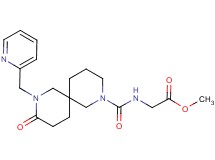 methyl N-{[9-oxo-8-(2-pyridinylmethyl)-2,8-diazaspiro[5.5]undec-2-yl]carbonyl}glycinate