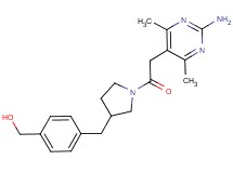 [4-({1-[(2-amino-4,6-dimethylpyrimidin-5-yl)acetyl]pyrrolidin-3-yl}methyl)phenyl]methanol