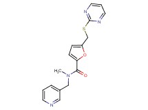 N-methyl-N-(pyridin-3-ylmethyl)-5-[(pyrimidin-2-ylthio)methyl]-2-furamide