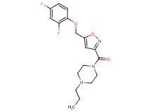 1-({5-[(2,4-difluorophenoxy)methyl]-3-isoxazolyl}carbonyl)-4-propylpiperazine