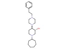 (3R*,4R*)-1-cycloheptyl-4-[4-(2-phenylethyl)-1-piperazinyl]-3-piperidinol