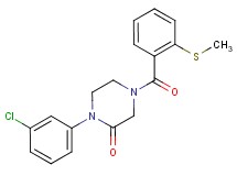 1-(3-chlorophenyl)-4-[2-(methylthio)benzoyl]-2-piperazinone