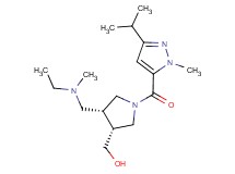 {(3R*,4R*)-4-{[ethyl(methyl)amino]methyl}-1-[(3-isopropyl-1-methyl-1H-pyrazol-5-yl)carbonyl]pyrrolidin-3-yl}methanol