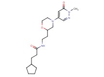 3-cyclopentyl-N-{2-[4-(1-methyl-6-oxo-1,6-dihydro-4-pyridazinyl)-2-morpholinyl]ethyl}propanamide