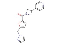 4-{1-[5-(1H-pyrazol-1-ylmethyl)-2-furoyl]-3-azetidinyl}pyridine