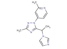4-{5-[1-(1H-imidazol-1-yl)ethyl]-3-methyl-1H-1,2,4-triazol-1-yl}-2-methylpyridine