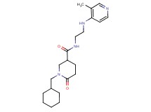 1-(cyclohexylmethyl)-N-{2-[(3-methyl-4-pyridinyl)amino]ethyl}-6-oxo-3-piperidinecarboxamide