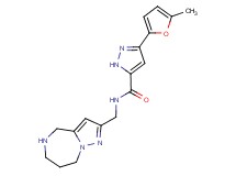 3-(5-methyl-2-furyl)-N-(5,6,7,8-tetrahydro-4H-pyrazolo[1,5-a][1,4]diazepin-2-ylmethyl)-1H-pyrazole-5-carboxamide hydrochloride