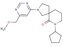 7-cyclopentyl-2-[6-(methoxymethyl)-4-pyrimidinyl]-2,7-diazaspiro[4.5]decan-6-one