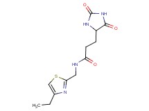 3-(2,5-dioxo-4-imidazolidinyl)-N-[(4-ethyl-1,3-thiazol-2-yl)methyl]propanamide
