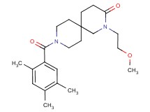2-(2-methoxyethyl)-9-(2,4,5-trimethylbenzoyl)-2,9-diazaspiro[5.5]undecan-3-one