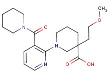 3-(2-methoxyethyl)-1-[3-(piperidin-1-ylcarbonyl)pyridin-2-yl]piperidine-3-carboxylic acid