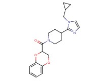 4-[1-(cyclopropylmethyl)-1H-imidazol-2-yl]-1-(2,3-dihydro-1,4-benzodioxin-2-ylcarbonyl)piperidine