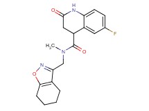 6-fluoro-N-methyl-2-oxo-N-(4,5,6,7-tetrahydro-1,2-benzisoxazol-3-ylmethyl)-1,2,3,4-tetrahydro-4-quinolinecarboxamide