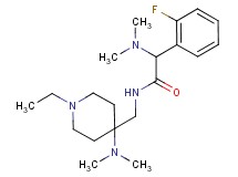 2-(dimethylamino)-N-{[4-(dimethylamino)-1-ethyl-4-piperidinyl]methyl}-2-(2-fluorophenyl)acetamide