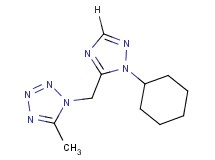 1-[(1-cyclohexyl-1H-1,2,4-triazol-5-yl)methyl]-5-methyl-1H-tetrazole