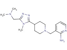 3-[(4-{5-[(dimethylamino)methyl]-4-methyl-4H-1,2,4-triazol-3-yl}piperidin-1-yl)methyl]pyridin-2-amine