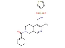 N-{[7-(1-cyclohexen-1-ylcarbonyl)-3-methyl-5,6,7,8-tetrahydro-2,7-naphthyridin-4-yl]methyl}-3-thiophenesulfonamide