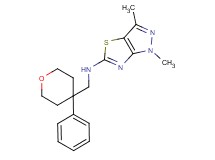 1,3-dimethyl-N-[(4-phenyltetrahydro-2H-pyran-4-yl)methyl]-1H-pyrazolo[3,4-d][1,3]thiazol-5-amine