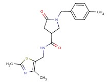 N-[(2,4-dimethyl-1,3-thiazol-5-yl)methyl]-1-(4-methylbenzyl)-5-oxopyrrolidine-3-carboxamide