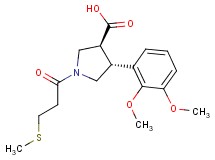 (3S*,4R*)-4-(2,3-dimethoxyphenyl)-1-[3-(methylthio)propanoyl]pyrrolidine-3-carboxylic acid