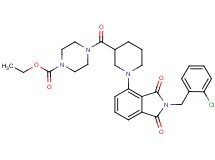 ethyl 4-({1-[2-(2-chlorobenzyl)-1,3-dioxo-2,3-dihydro-1H-isoindol-4-yl]-3-piperidinyl}carbonyl)-1-piperazinecarboxylate