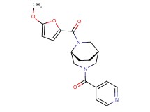 (1S*,5R*)-3-isonicotinoyl-6-(5-methoxy-2-furoyl)-3,6-diazabicyclo[3.2.2]nonane