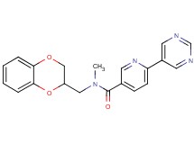 N-(2,3-dihydro-1,4-benzodioxin-2-ylmethyl)-N-methyl-6-pyrimidin-5-ylnicotinamide