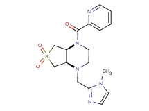 (4aS*,7aR*)-1-[(1-methyl-1H-imidazol-2-yl)methyl]-4-(2-pyridinylcarbonyl)octahydrothieno[3,4-b]pyrazine 6,6-dioxide
