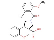 (3aR*,9bR*)-2-(2-methoxy-6-methylbenzoyl)-1,2,3,9b-tetrahydrochromeno[3,4-c]pyrrole-3a(4H)-carboxylic acid