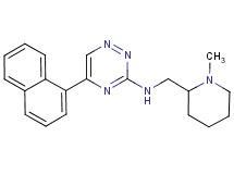 N-[(1-methyl-2-piperidinyl)methyl]-5-(1-naphthyl)-1,2,4-triazin-3-amine