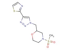 4-(methylsulfonyl)-2-{[4-(1,3-thiazol-2-yl)-1H-1,2,3-triazol-1-yl]methyl}morpholine