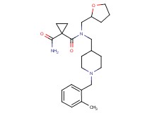 N~1~-{[1-(2-methylbenzyl)-4-piperidinyl]methyl}-N~1~-(tetrahydro-2-furanylmethyl)-1,1-cyclopropanedicarboxamide