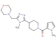 4-[(4-methyl-5-{1-[(1-methyl-1H-pyrrol-2-yl)carbonyl]piperidin-4-yl}-4H-1,2,4-triazol-3-yl)methyl]morpholine
