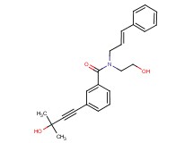N-(2-hydroxyethyl)-3-(3-hydroxy-3-methylbut-1-yn-1-yl)-N-[(2E)-3-phenylprop-2-en-1-yl]benzamide