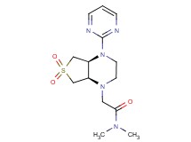 2-[(4aS*,7aR*)-6,6-dioxido-4-pyrimidin-2-ylhexahydrothieno[3,4-b]pyrazin-1(2H)-yl]-N,N-dimethylacetamide