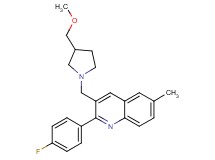 2-(4-fluorophenyl)-3-{[3-(methoxymethyl)-1-pyrrolidinyl]methyl}-6-methylquinoline
