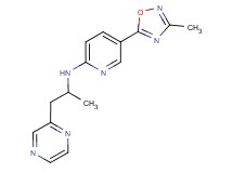 5-(3-methyl-1,2,4-oxadiazol-5-yl)-N-[1-methyl-2-(2-pyrazinyl)ethyl]-2-pyridinamine