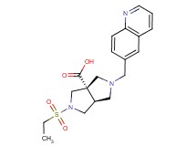 (3aS*,6aS*)-2-(ethylsulfonyl)-5-(quinolin-6-ylmethyl)hexahydropyrrolo[3,4-c]pyrrole-3a(1H)-carboxylic acid