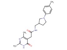 2-(2,4-dimethyl-6-oxo-1,6-dihydropyrimidin-5-yl)-N-{[1-(4-methylphenyl)pyrrolidin-3-yl]methyl}acetamide