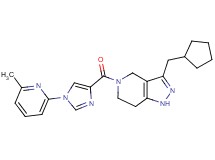3-(cyclopentylmethyl)-5-{[1-(6-methylpyridin-2-yl)-1H-imidazol-4-yl]carbonyl}-4,5,6,7-tetrahydro-1H-pyrazolo[4,3-c]pyridine
