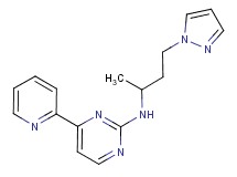 N-[1-methyl-3-(1H-pyrazol-1-yl)propyl]-4-(2-pyridinyl)-2-pyrimidinamine