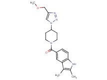 5-({4-[4-(methoxymethyl)-1H-1,2,3-triazol-1-yl]-1-piperidinyl}carbonyl)-2,3-dimethyl-1H-indole