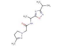 N-[1-(3-isopropyl-1,2,4-oxadiazol-5-yl)ethyl]-2-(3-methyl-4,5-dihydro-1H-pyrazol-1-yl)acetamide