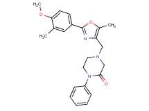 4-{[2-(4-methoxy-3-methylphenyl)-5-methyl-1,3-oxazol-4-yl]methyl}-1-phenyl-2-piperazinone